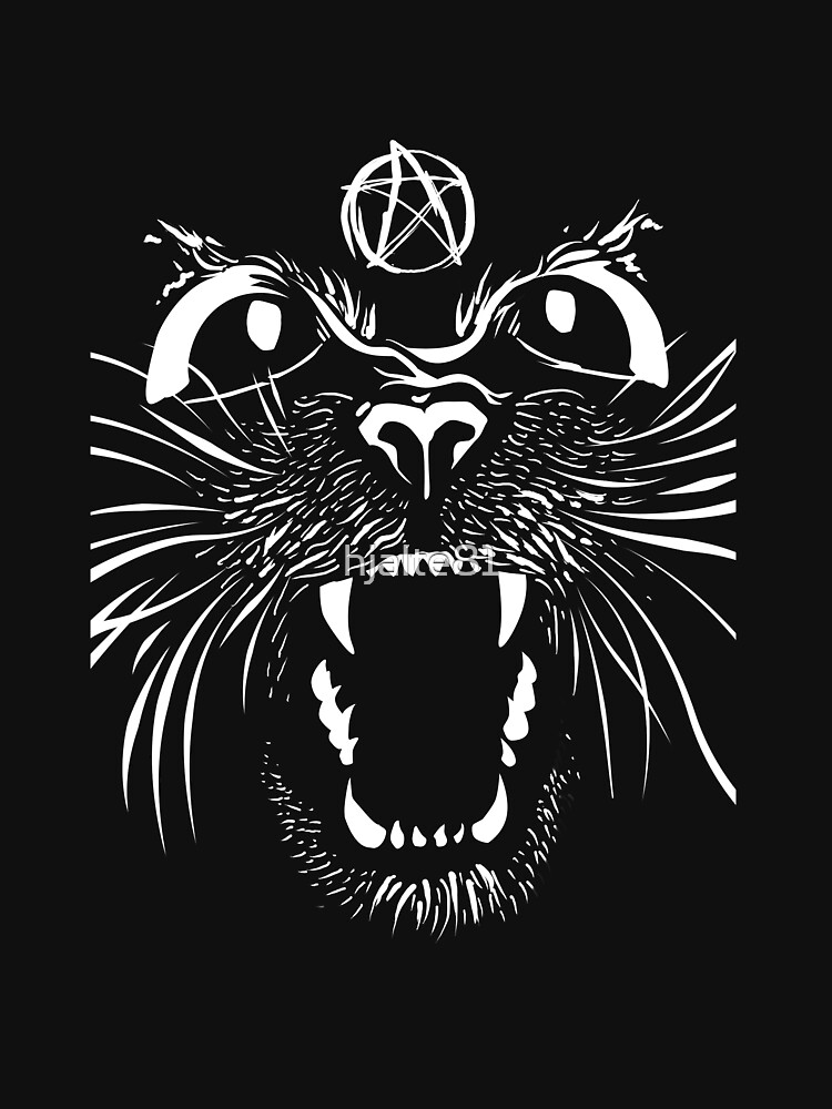 Thumbnail 7 of 7, Classic T-Shirt, Angry Pentacle Cat designed and sold by hjalte81.