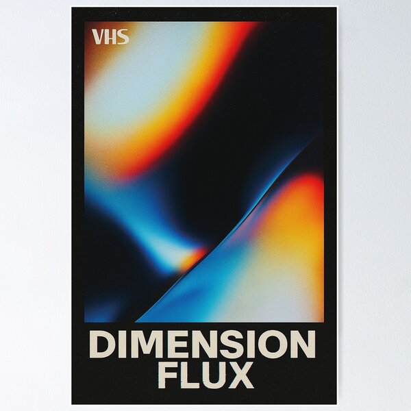 Item preview, Retro VHS Aesthetic Dimension Flux Abstract Vaporwave Art (Optimized for Small Print) designed and sold by CreativeAIPosters.