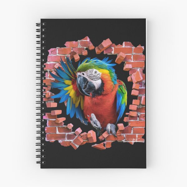Item preview, Colorful Parrot Breaking Through a Brick Wall designed and sold by Golden-flower22.