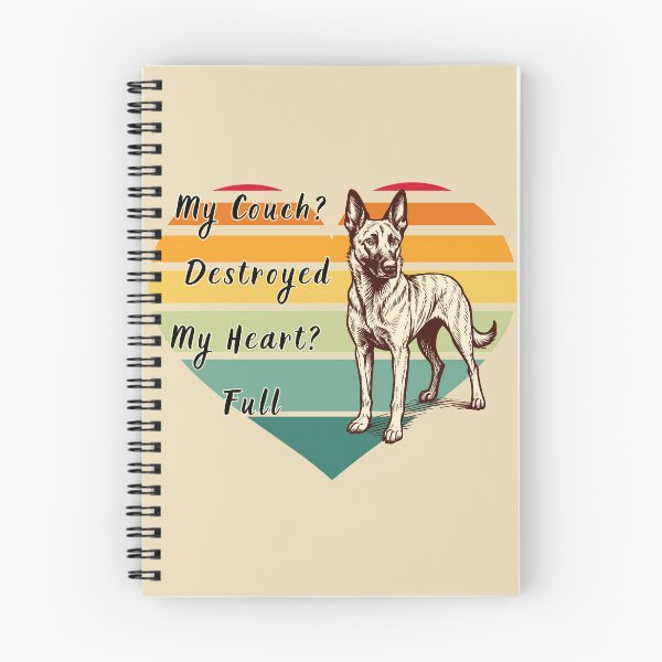 Item preview,  Retro Dutch Shepherd My Couch Destroyed My Heart Full designed and sold by KateLeap.