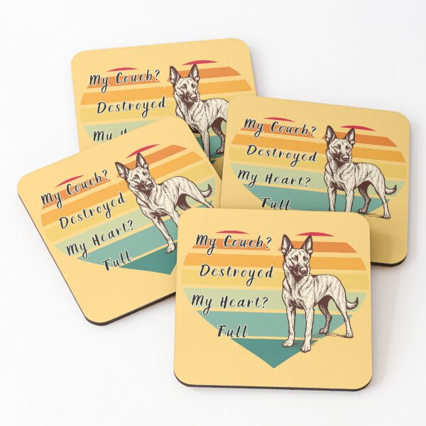 Item preview,  Retro Dutch Shepherd My Couch Destroyed My Heart Full designed and sold by KateLeap.