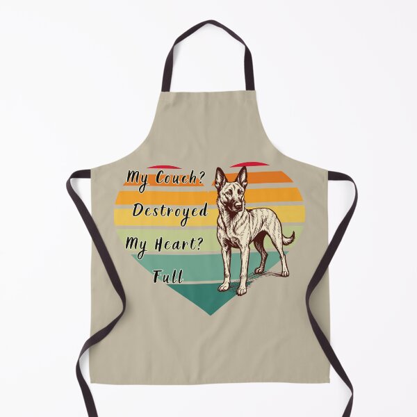 Item preview,  Retro Dutch Shepherd My Couch Destroyed My Heart Full designed and sold by KateLeap.