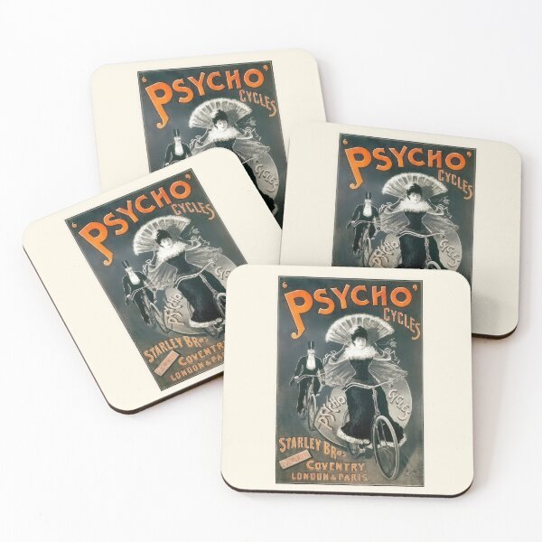 Item preview, Psycho Cycles Poster Vintage Bicycle Advertisement designed and sold by Onodera.