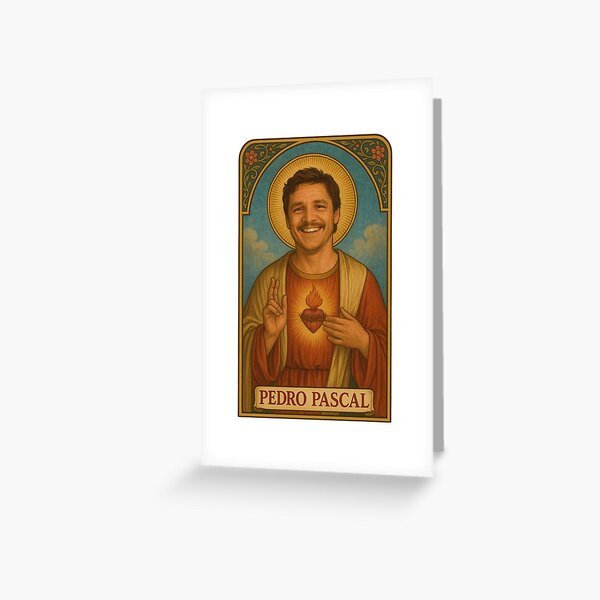 Item preview, Saint Pedro Pascal – Protector of Chaotic Good Vibes designed and sold by LittleMsMorales.