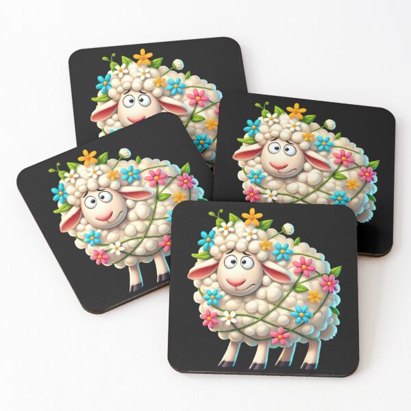 Item preview, Whimsical Flower Sheep with Butterflies designed and sold by By:MarcinK.