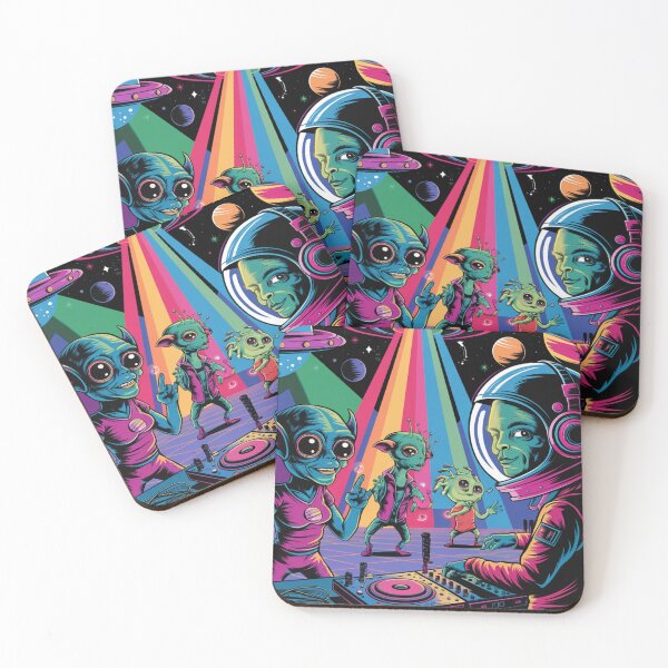 Item preview, Neon Space Rave – Alien Party Vibes designed and sold by Mystic Wild Studio.