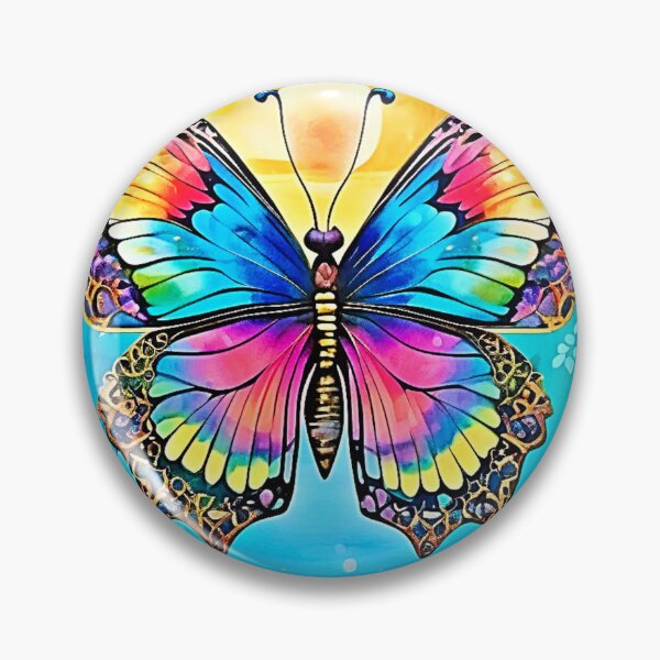 Item preview, Vibrant Floral Butterfly Glow Design designed and sold by Health And Fitness Posts e-Store.