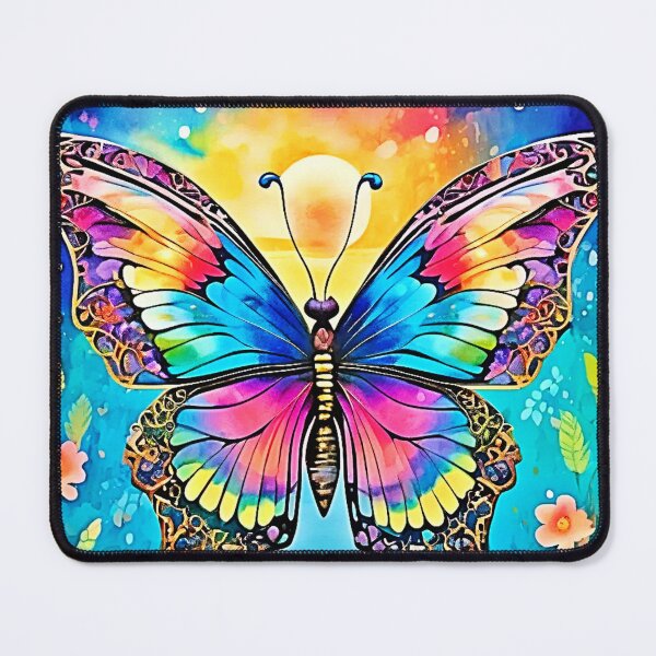 Item preview, Vibrant Floral Butterfly Glow Design designed and sold by Health And Fitness Posts e-Store.