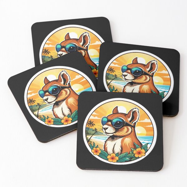 Item preview, Squirrel with Sunglasses on a Beach in Hawaii designed and sold by NautiChic.