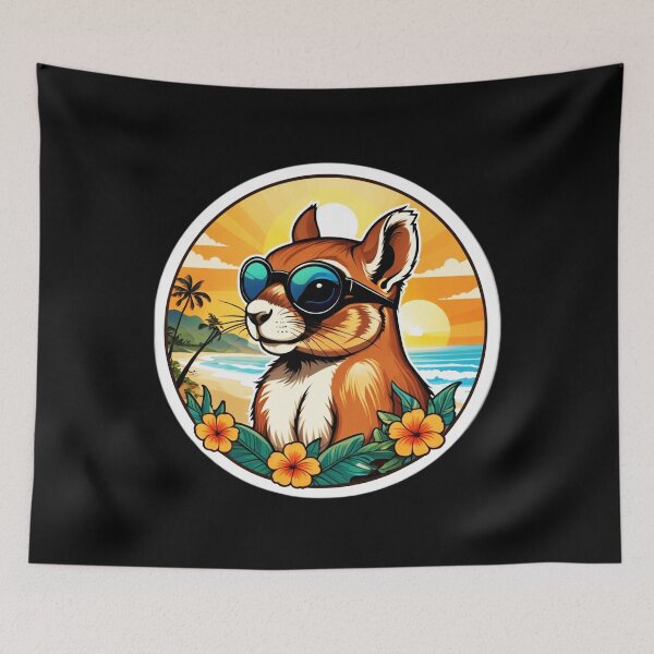 Item preview, Squirrel with Sunglasses on a Beach in Hawaii designed and sold by NautiChic.