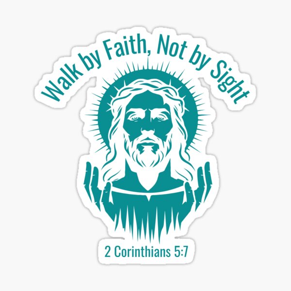 Item preview, Walk by Faith, Not by Sight | Christian Jesus T-Shirt | Inspirational Faith-Based Design designed and sold by Hype & Hue.