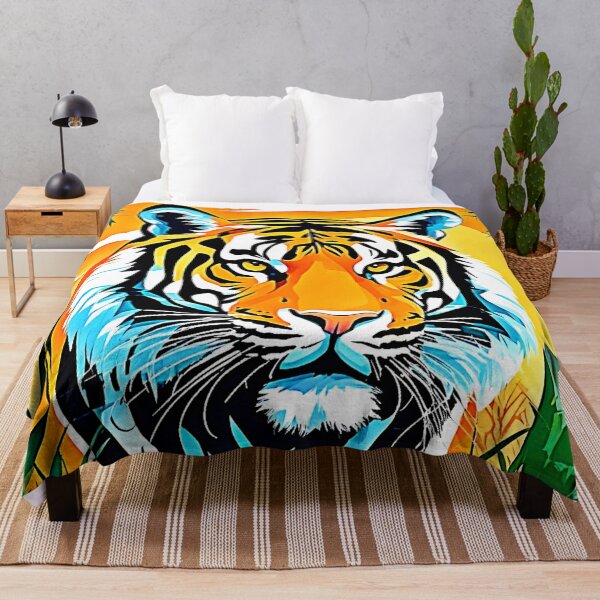 Item preview, Vibrant Jungle Tiger Art Design designed and sold by Health And Fitness Posts e-Store.