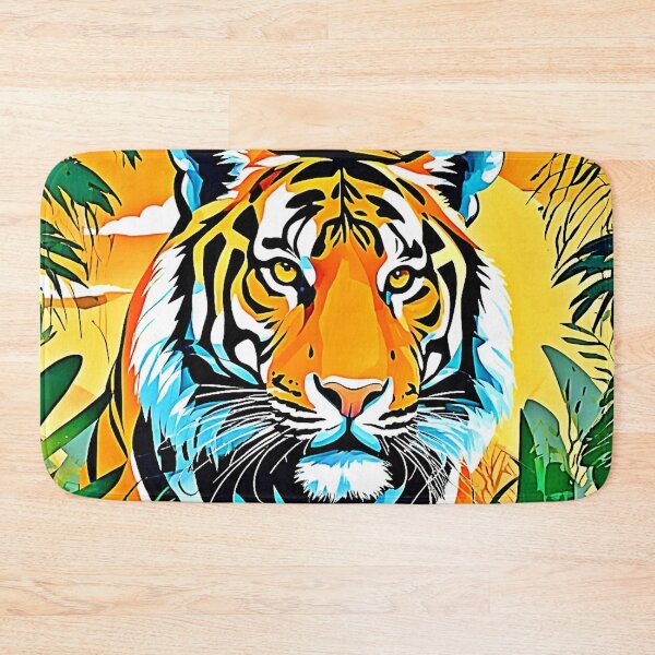 Item preview, Vibrant Jungle Tiger Art Design designed and sold by Health And Fitness Posts e-Store.