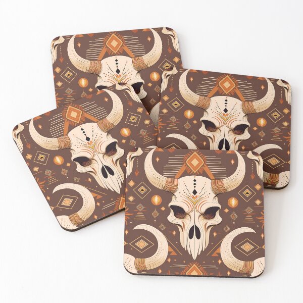 Item preview, Cow longhorn skull design  designed and sold by Clara Fruggeri.