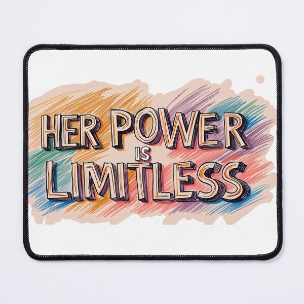 Item preview, Her Power Is Limitless – Feminist Empowerment Design designed and sold by DesignByJBreed.