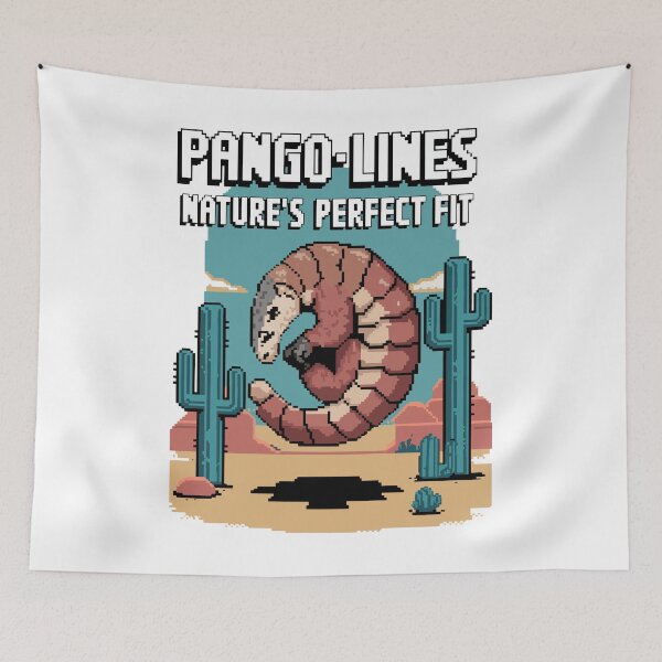 Item preview, Pango-Lines – Pixel Art Pangolin Nature designed and sold by NaturePixel.