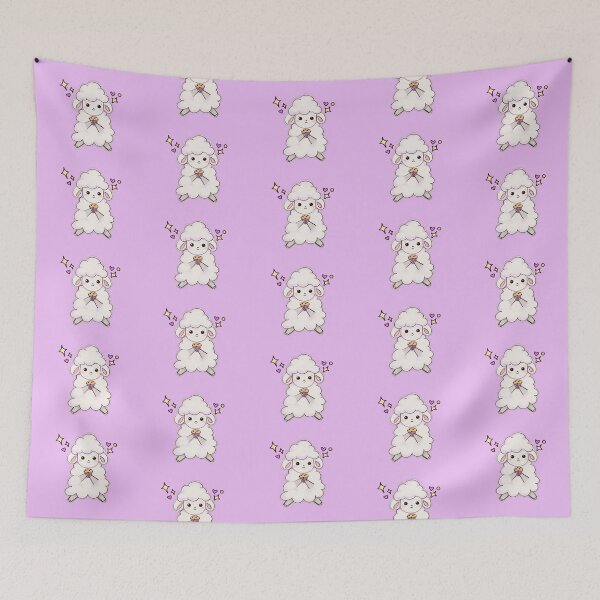 Item preview, Kawaii cute baby sheep with cupcake designed and sold by altairaleon.