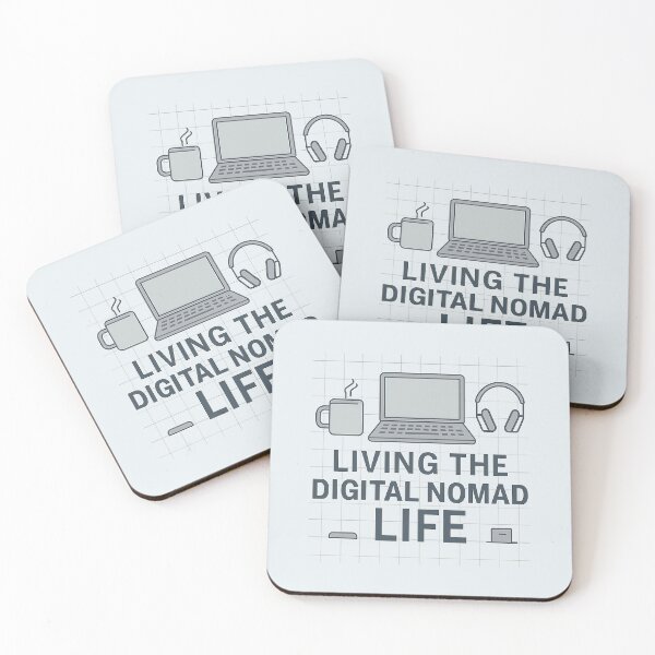 Item preview, Living the Digital Nomad Life – Minimalist Remote Work Design designed and sold by Bratak.