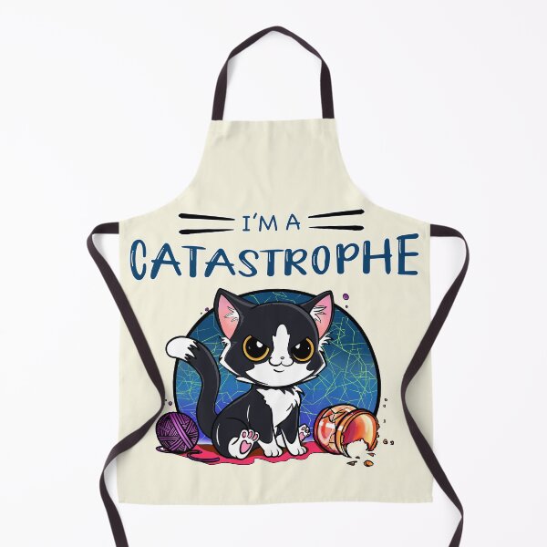Item preview, Little Cat I'm a Catastrophe pun designed and sold by TheMWorld.