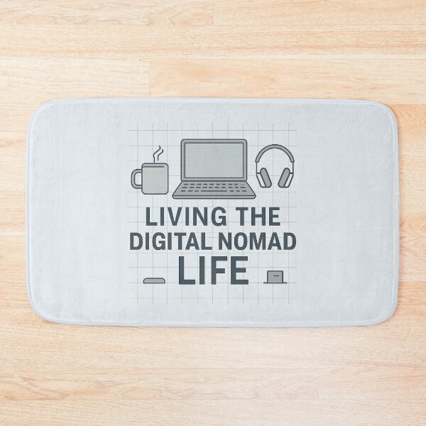 Item preview, Living the Digital Nomad Life – Minimalist Remote Work Design designed and sold by Bratak.