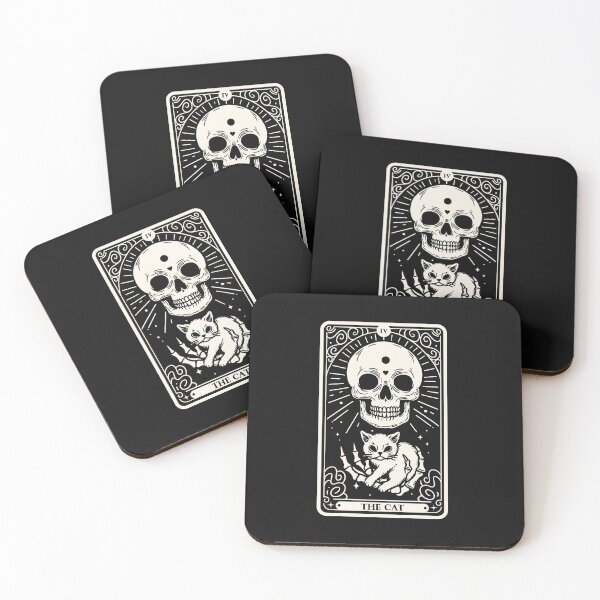 Item preview, The Cat Tarot Skull designed and sold by Eoli Studio.
