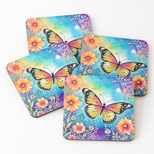 Item preview, Colorful Garden Butterfly Glow Design designed and sold by Health And Fitness Posts e-Store.