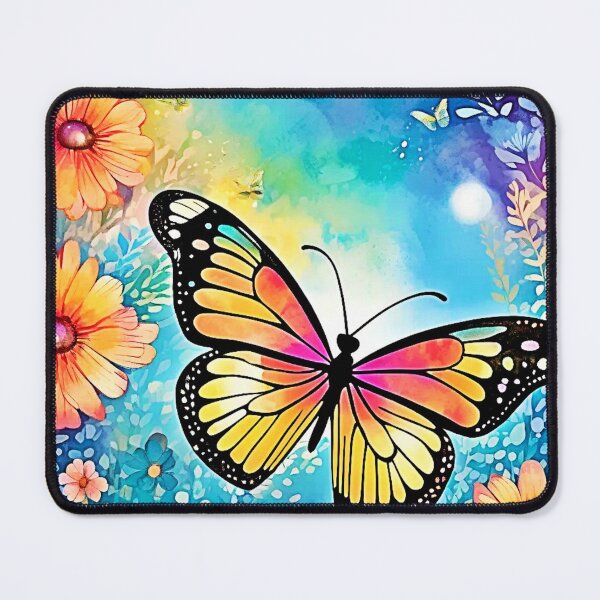 Item preview, Colorful Garden Butterfly Glow Design designed and sold by Health And Fitness Posts e-Store.
