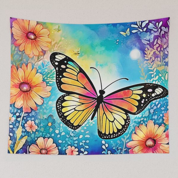 Item preview, Colorful Garden Butterfly Glow Design designed and sold by Health And Fitness Posts e-Store.