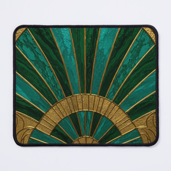 Item preview, Elegant Stained Glass Art Deco Window With Marble And Gemstone designed and sold by svarupa.