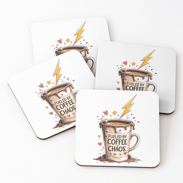 Item preview, Fueled by Coffee & Chaos – Funny Caffeine Lover designed and sold by BaisaStudio.