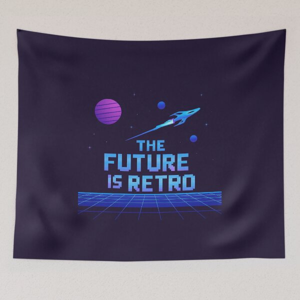 Item preview, The Future is Retro – Neon Space Arcade Vibes designed and sold by Bratak.