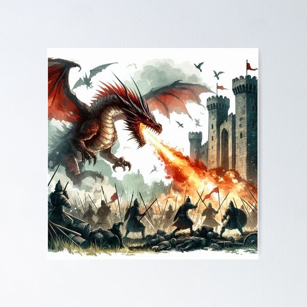 Item preview, Dragons Breathing Fire designed and sold by erkinmaddison.