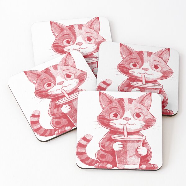 Item preview, Cat drink iced coffee designed and sold by kinpirks.