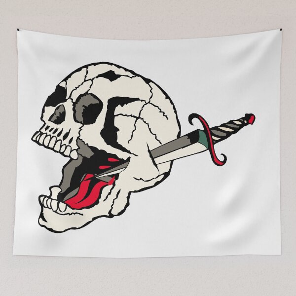 Item preview, pierced skull dagger old school skull knife dagger designed and sold by Achille3777.