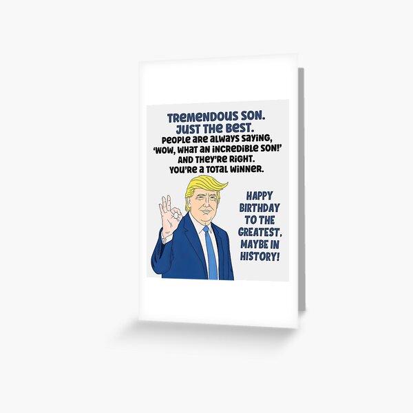 Item preview, Son Birthday Donald Trump designed and sold by HowToCanadian.