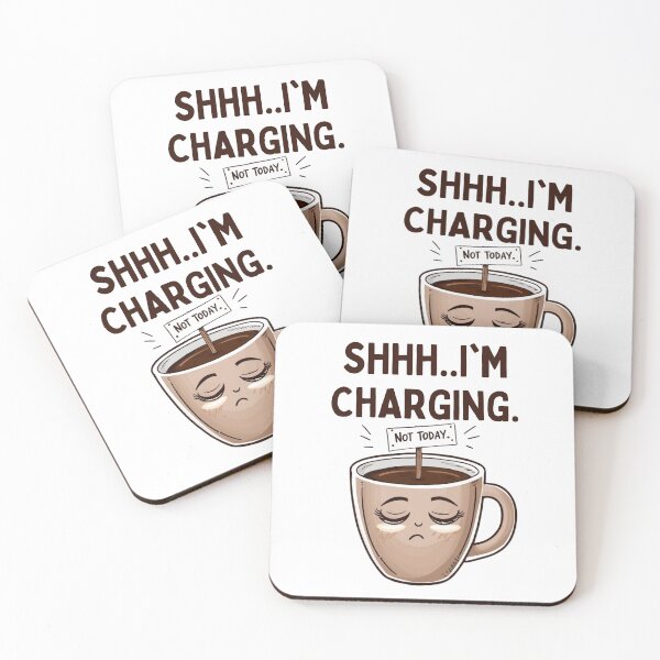 Item preview, Shhh... I’m Charging – Funny Coffee Lover designed and sold by BaisaStudio.