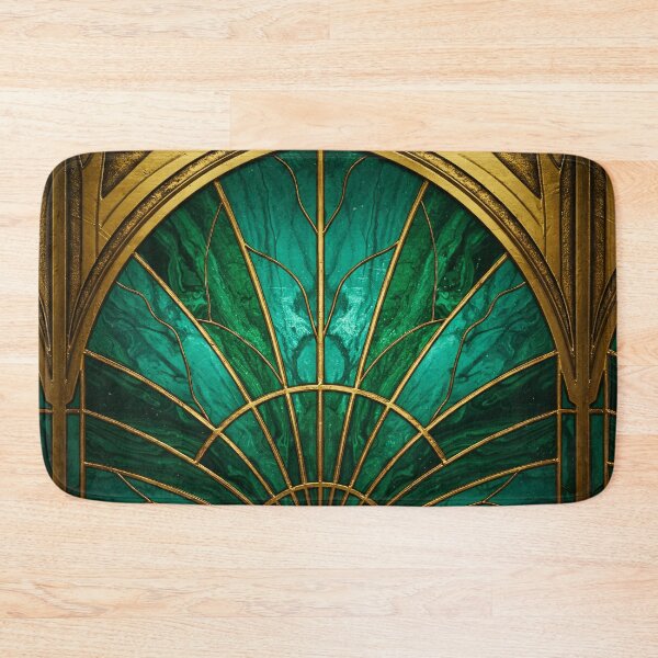 Item preview, Elegant Stained Glass Art Deco Window With Marble And Gemstone designed and sold by svarupa.