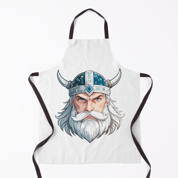 Item preview, Color portrait of a frowning angry viking warrior in a horned helmet designed and sold by Danler.