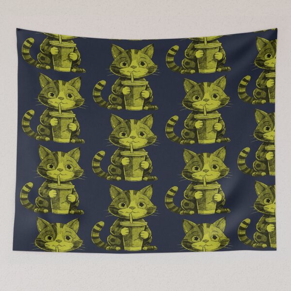Item preview, Cat drink iced coffee designed and sold by kinpirks.
