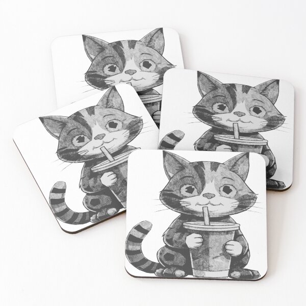 Item preview, Cat drink iced coffee designed and sold by kinpirks.