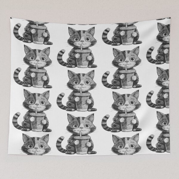 Item preview, Cat drink iced coffee designed and sold by kinpirks.