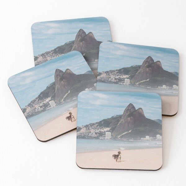 Item preview, Serene Dog Walk by the Sea - Ipanema - Rio de Janeiro designed and sold by anafrancisconi.