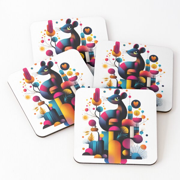Item preview, Vibrant Geometric Mouse Art – Abstract Nature Aesthetic designed and sold by ForeverPrintsOK.