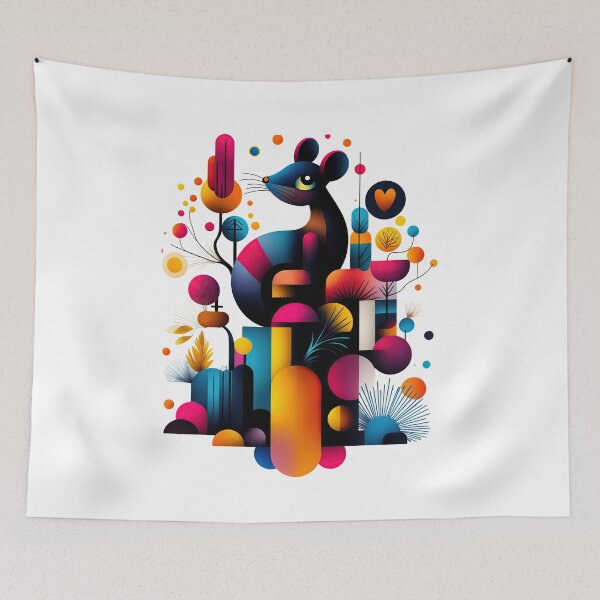 Item preview, Vibrant Geometric Mouse Art – Abstract Nature Aesthetic designed and sold by ForeverPrintsOK.
