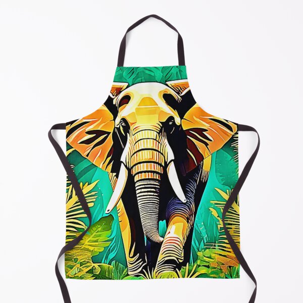 Item preview, Vibrant Jungle Elephant Scene Design designed and sold by Health And Fitness Posts e-Store.
