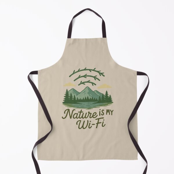 Item preview, Nature is My Wi-Fi – Eco Tech Hand-Drawn Design designed and sold by Bratak.