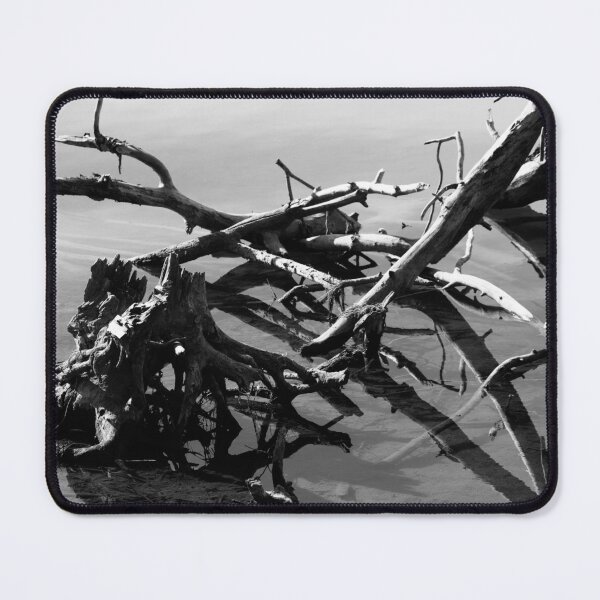 Item preview, Tangled branches in the water in black and white designed and sold by CanadianWild418.