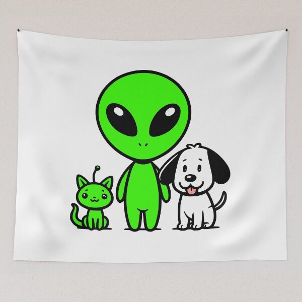 Item preview, Cute Alien and Pets designed and sold by roswellboutique.