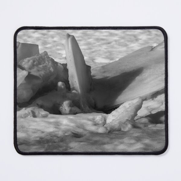 Item preview, Ice flow on the river in black and white designed and sold by CanadianWild418.