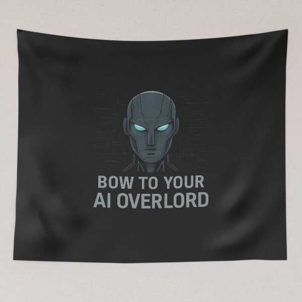 Item preview, Bow to Your AI Overlord – Futuristic Cyberpunk Design designed and sold by Bratak.